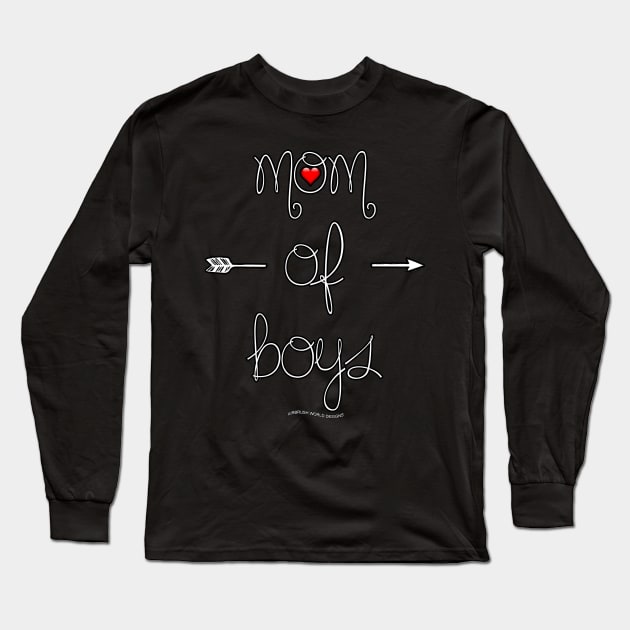 Mom Of Boys Mothers Day Novelty Gift Long Sleeve T-Shirt by Airbrush World